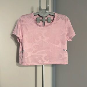 Pink Camo Print Sporty Tee
